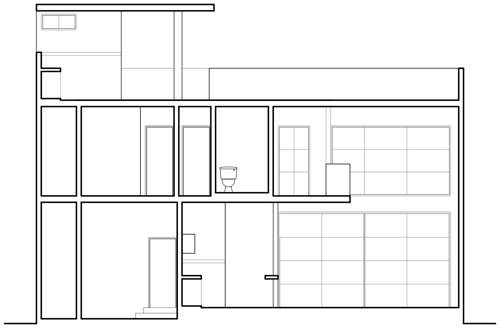 Longitudinal section — line drawing