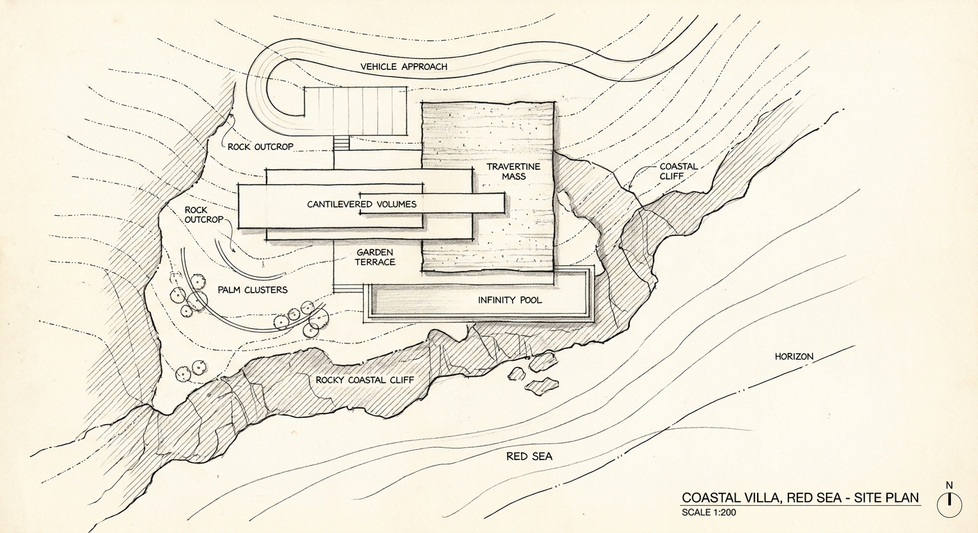 Coastal Villa — Red Sea Edge — 01-site-plan