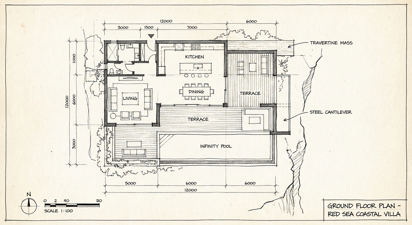Coastal Villa — Red Sea Edge — 02-ground-plan