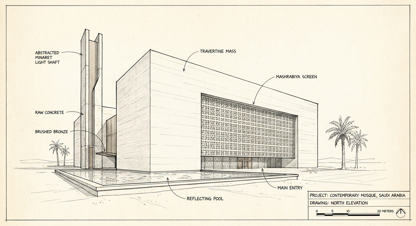 Contemporary Mosque — Light & Mass — 06-elevation-n