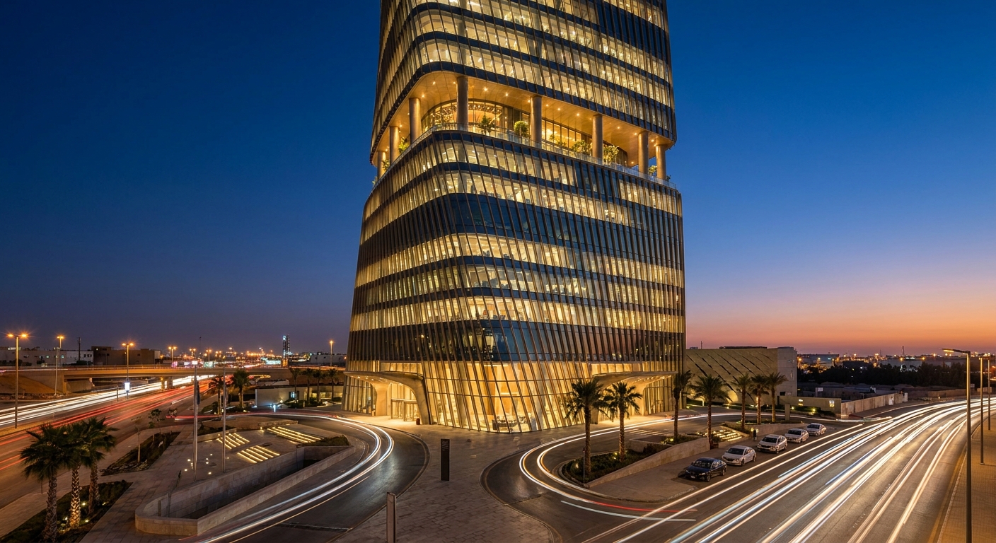 Corporate Tower — Riyadh Skyline — 01-night