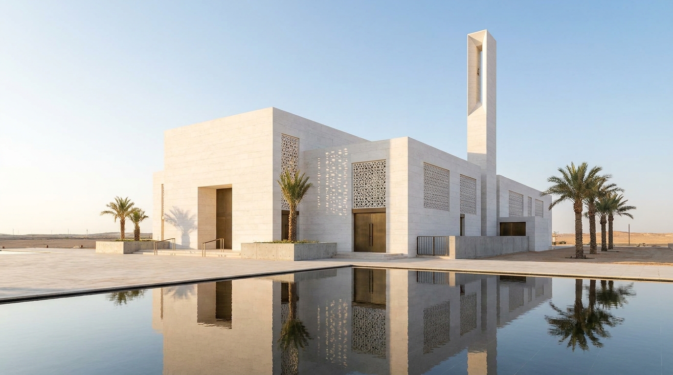 Contemporary Mosque — Light & Mass — 02-day