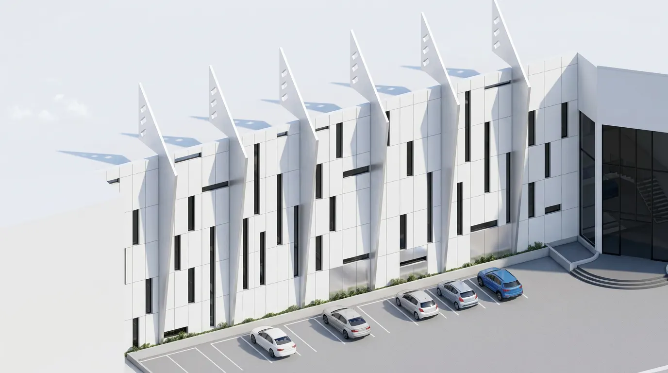 Façade row isometric