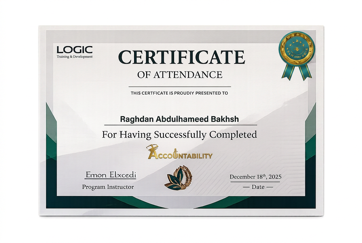 Certificate: Accountability