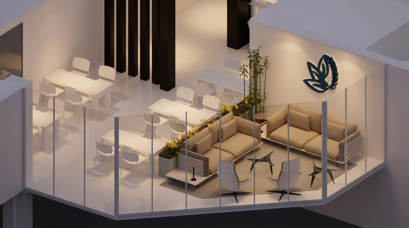 Lounge wide view