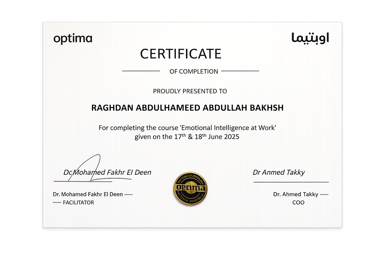 Certificate: Emotional Intelligence at Work