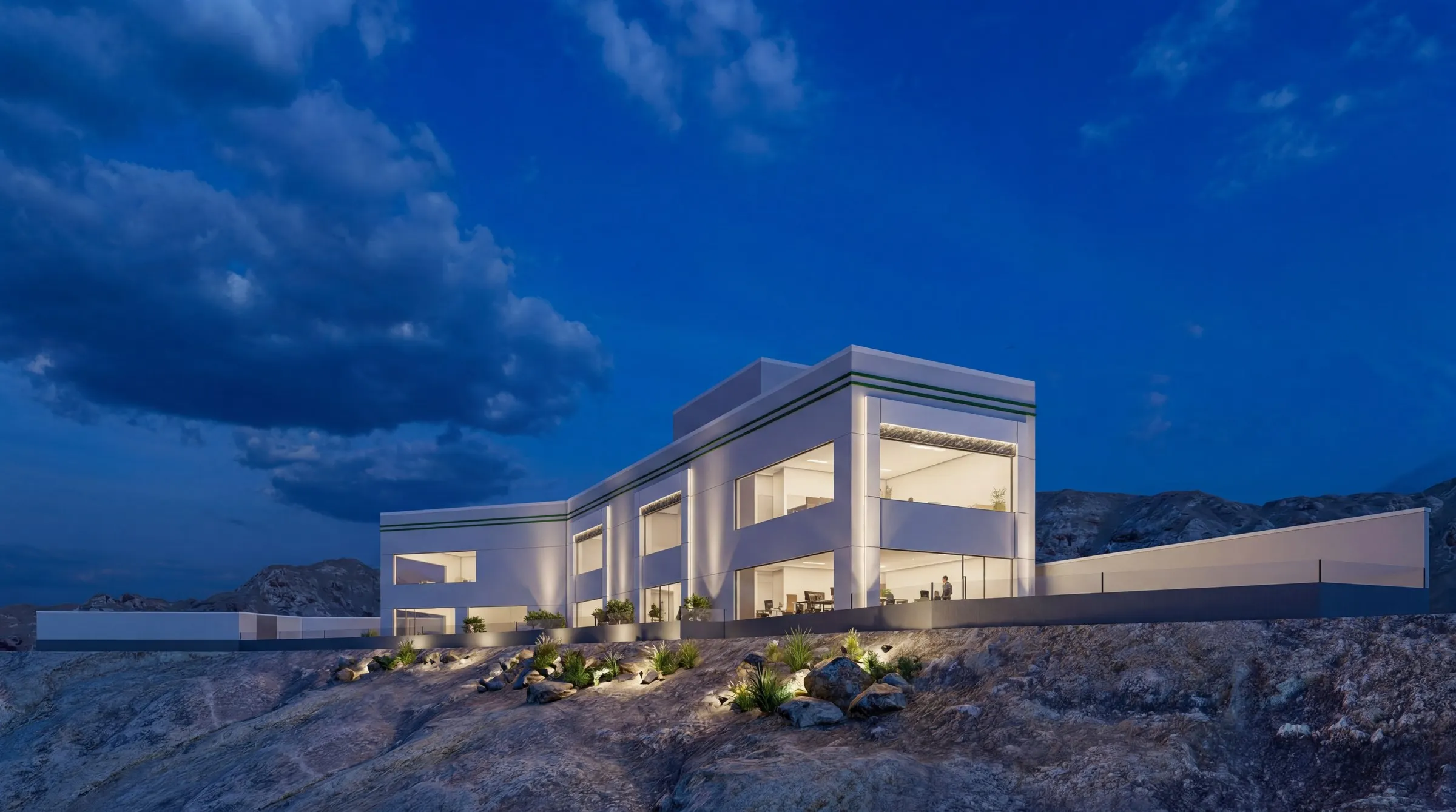 Villa at night
